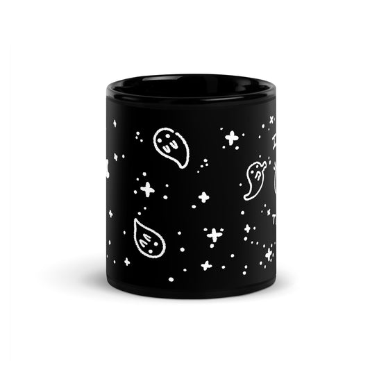 Black Cat Ghost Mug |Ceramic 11 oz Coffee Tea Mug