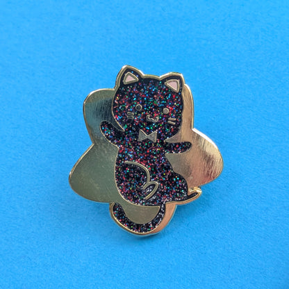 Star Kitty | Space Cat Glitter Enamel Pin